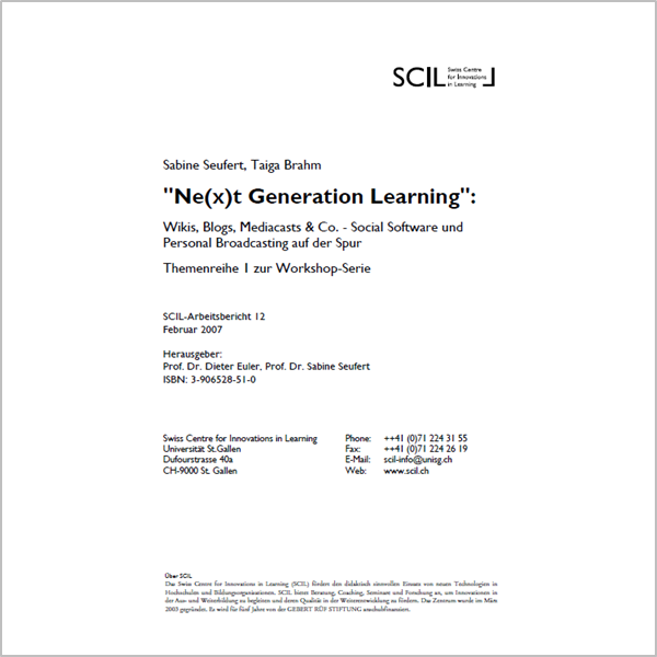 scil Arbeitsbericht Next Generation Learning