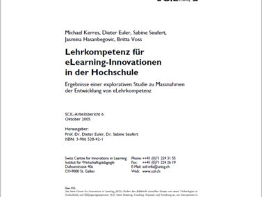 scil Arbeitsbericht Lehrkompetenz fuer eLearning Innovationen in der Hochschule