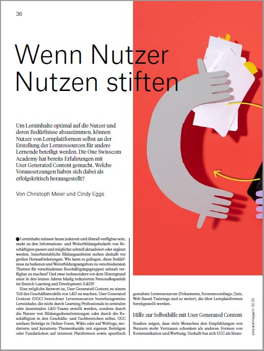 scil Aktuelle Publikationen Wenn Nutzer Nutzen stiften. User-generated content als Teil des Geschäftsmodells von L&D