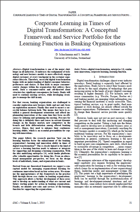 scil Aktuelle Publikationen Corporate Learning in Times of Digital Transformation A Conceptual Framework and Service Portfolio for the Learning Function in Banking Organisations